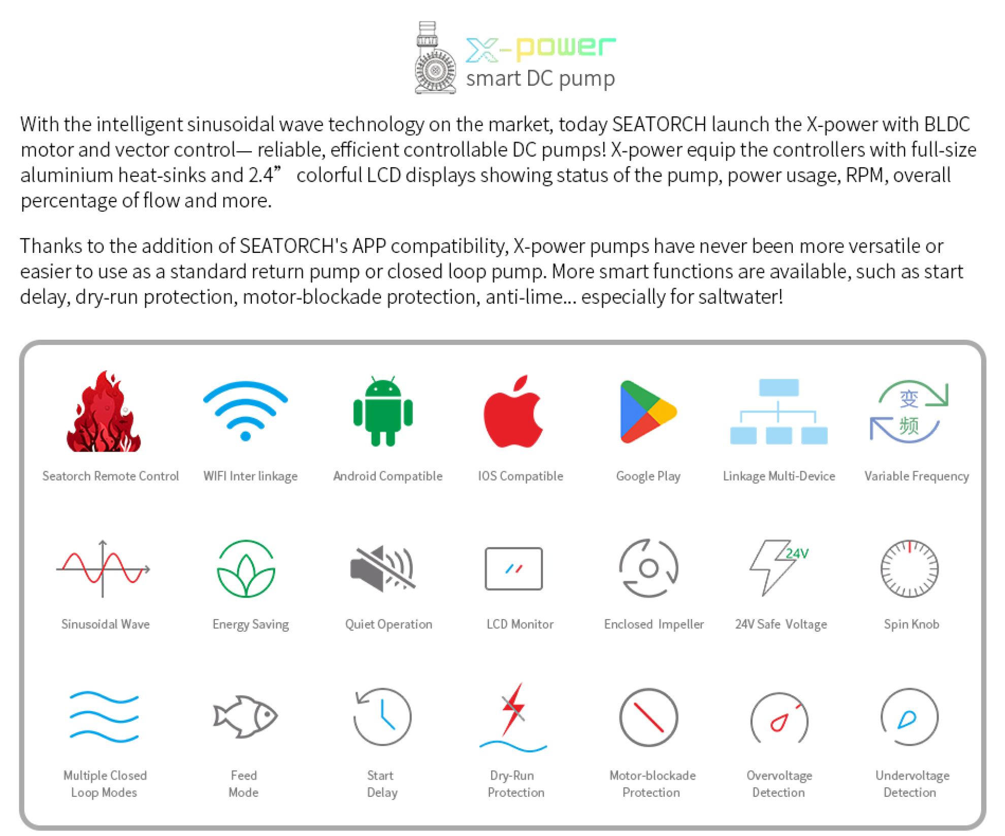 Pompes de remontées SEATORCH DC12000