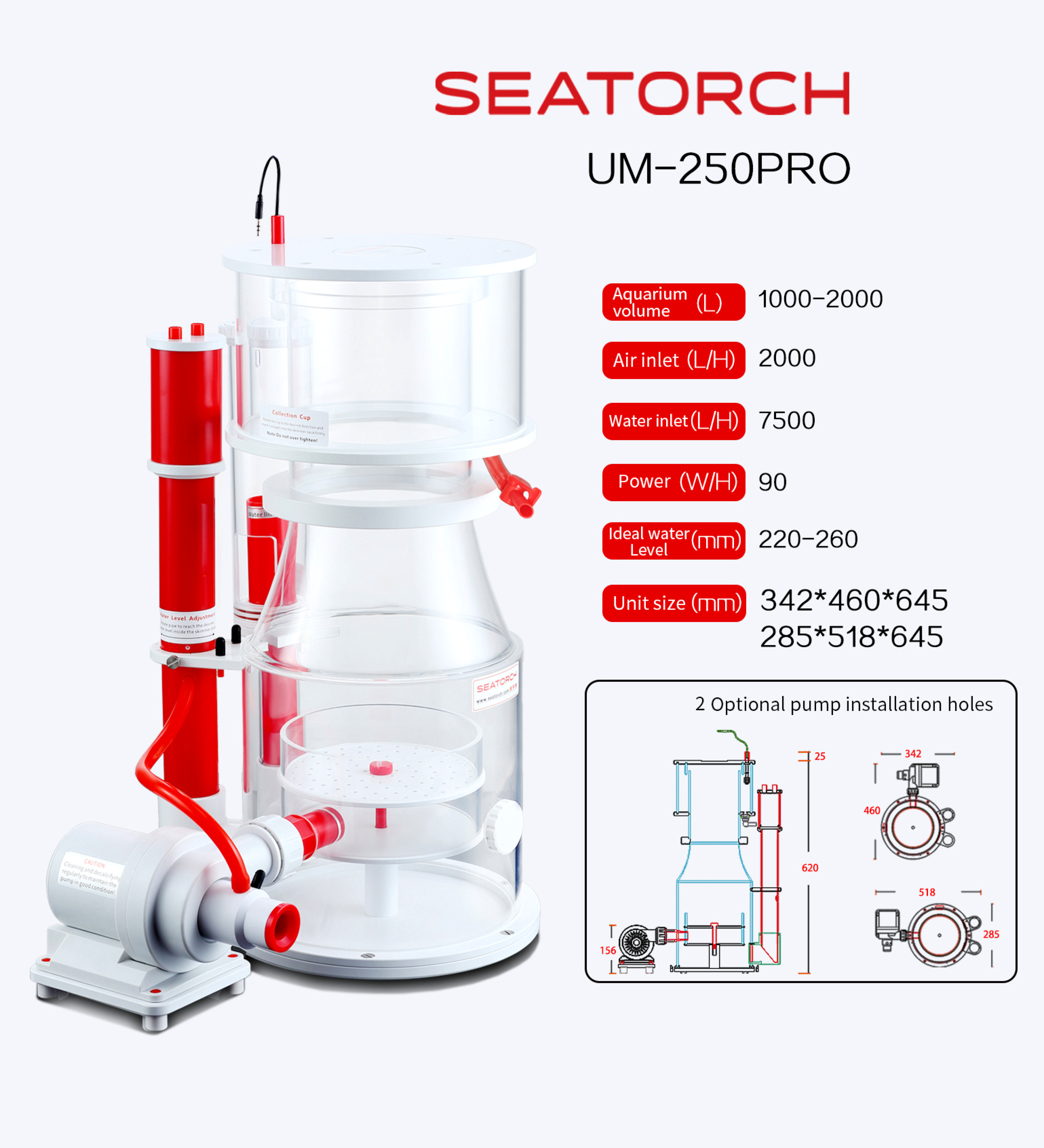 Ecumeur Interne SEATORCH UM250PRO