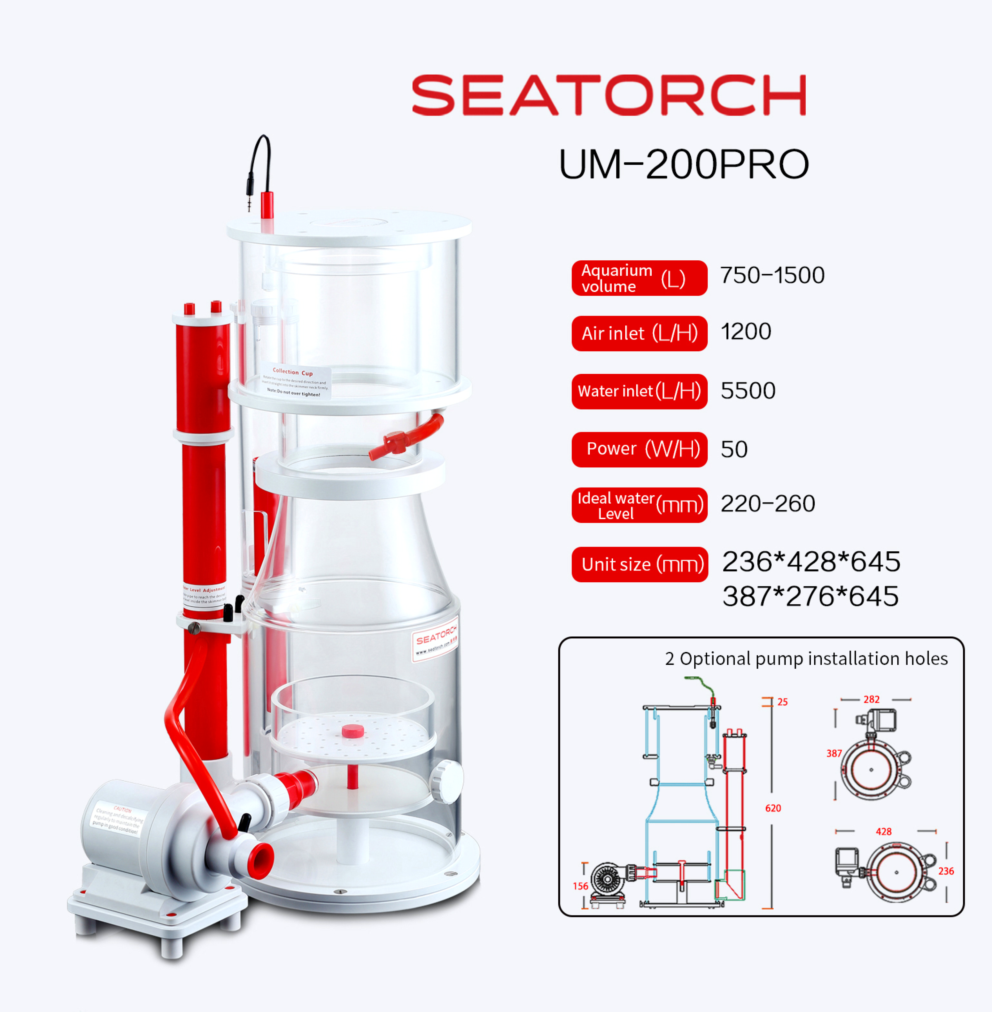 Ecumeur Interne SEATORCH UM200PRO
